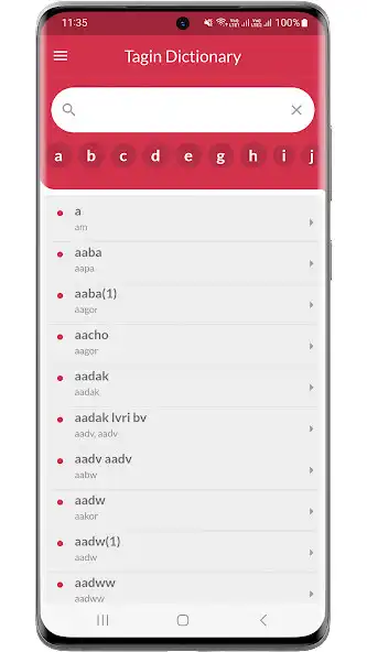 Play Tagin English Dictionary as an online game Tagin English Dictionary with UptoPlay
