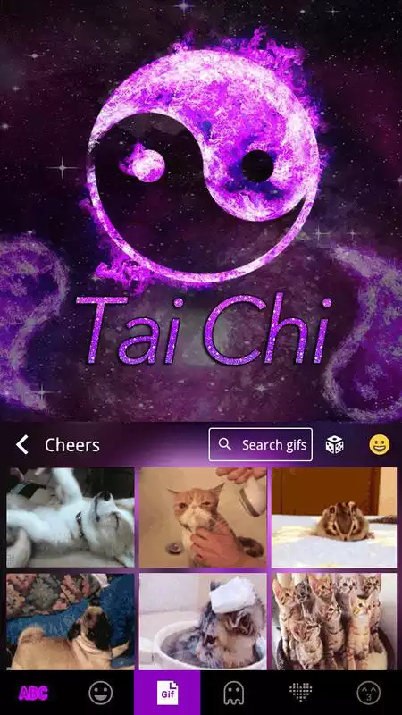 Play Tai Chi Emoji Keyboard Theme