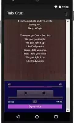 Play Taio Cruz Lyric Songs