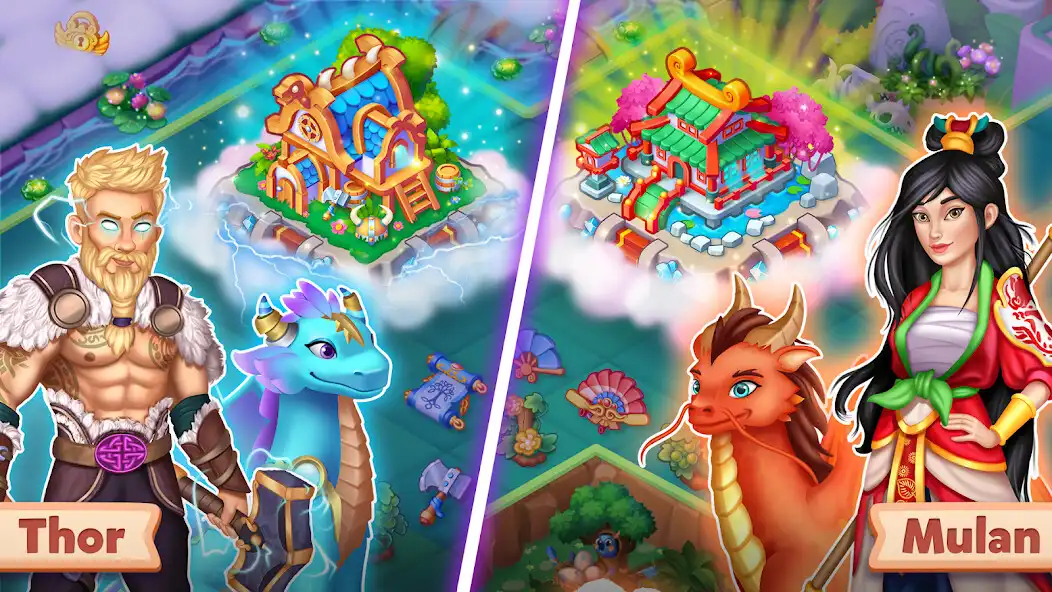 Play Tales  Dragons: Merge Puzzle as an online game Tales  Dragons: Merge Puzzle with UptoPlay