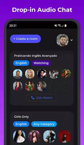 Play Talkclub: Drop-in Audio Chat  and enjoy Talkclub: Drop-in Audio Chat with UptoPlay