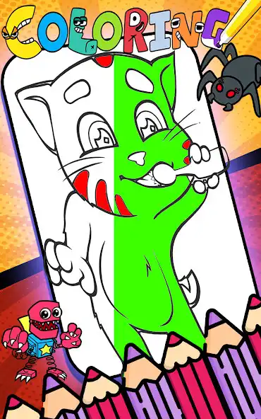 Play Talking Juan Scary coloring  and enjoy Talking Juan Scary coloring with UptoPlay