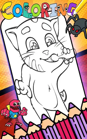 Play Talking Juan Scary coloring as an online game Talking Juan Scary coloring with UptoPlay