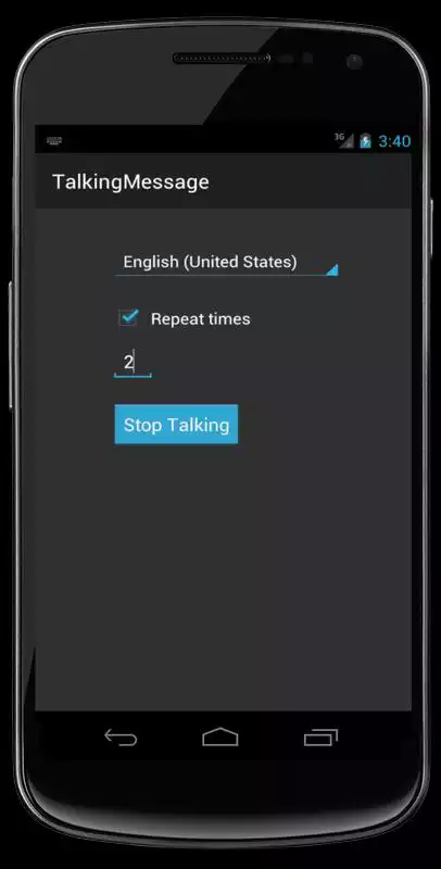 Play Talking Message