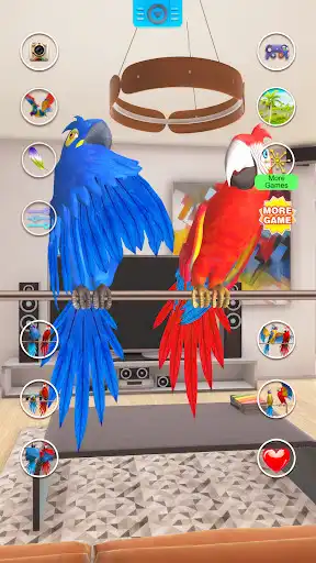 Play Talking Parrot Couple as an online game Talking Parrot Couple with UptoPlay