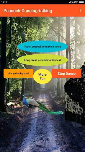 Play Talking Peacock Dance-Fun as an online game Talking Peacock Dance-Fun with UptoPlay
