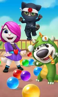 Play Talking Tom Bubble Shooter