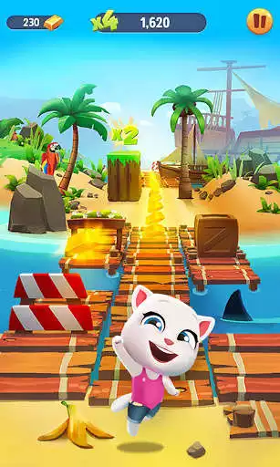 เล่น Talking Tom Gold Run เป็นเกมออนไลน์ Talking Tom Gold Run ด้วย UptoPlay