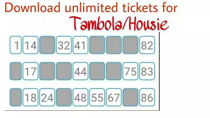 Play Tambola (Bingo) ticket generator