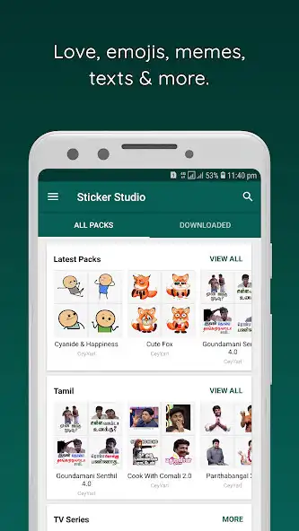 Play Tamil  English Animated WhatsApp Stickers 2021 as an online game Tamil  English Animated WhatsApp Stickers 2021 with UptoPlay