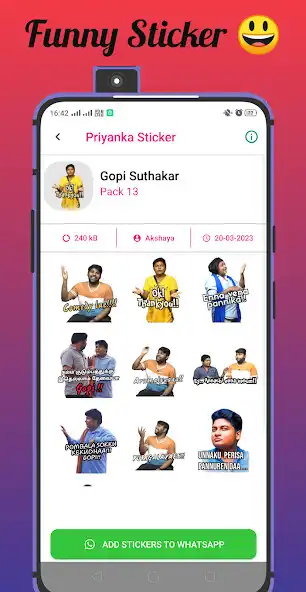 Play Tamil Memes Sticker - Priyanka as an online game Tamil Memes Sticker - Priyanka with UptoPlay