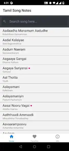 Play Tamil Song Notes  and enjoy Tamil Song Notes with UptoPlay