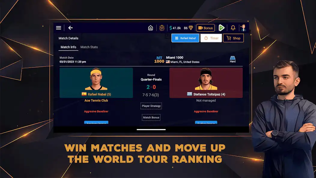 Play TAM - Tennis Manager Game as an online game TAM - Tennis Manager Game with UptoPlay