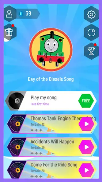 Play Tank Engine Thomas Magic Tiles Hop Games  and enjoy Tank Engine Thomas Magic Tiles Hop Games with UptoPlay