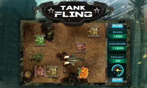 Play Tank Fling Game as an online game Tank Fling Game with UptoPlay
