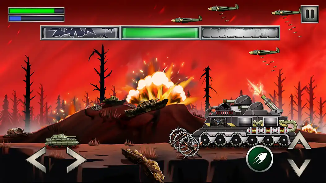Play Tank Fury: Boss Battle 2D  and enjoy Tank Fury: Boss Battle 2D with UptoPlay