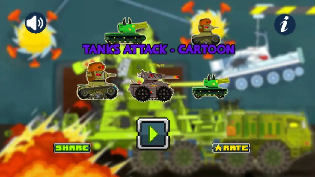 Play Tanks attack the enemy Cartoon as an online game Tanks attack the enemy Cartoon with UptoPlay