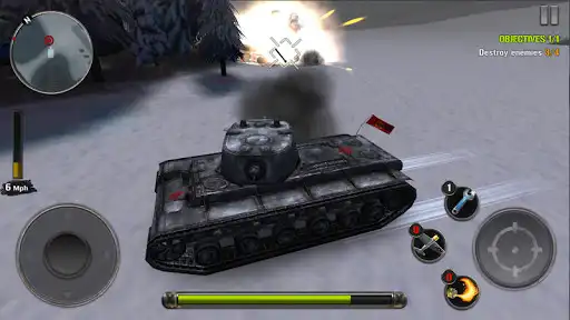 Play Tanks of Battle: World War 2 as an online game Tanks of Battle: World War 2 with UptoPlay
