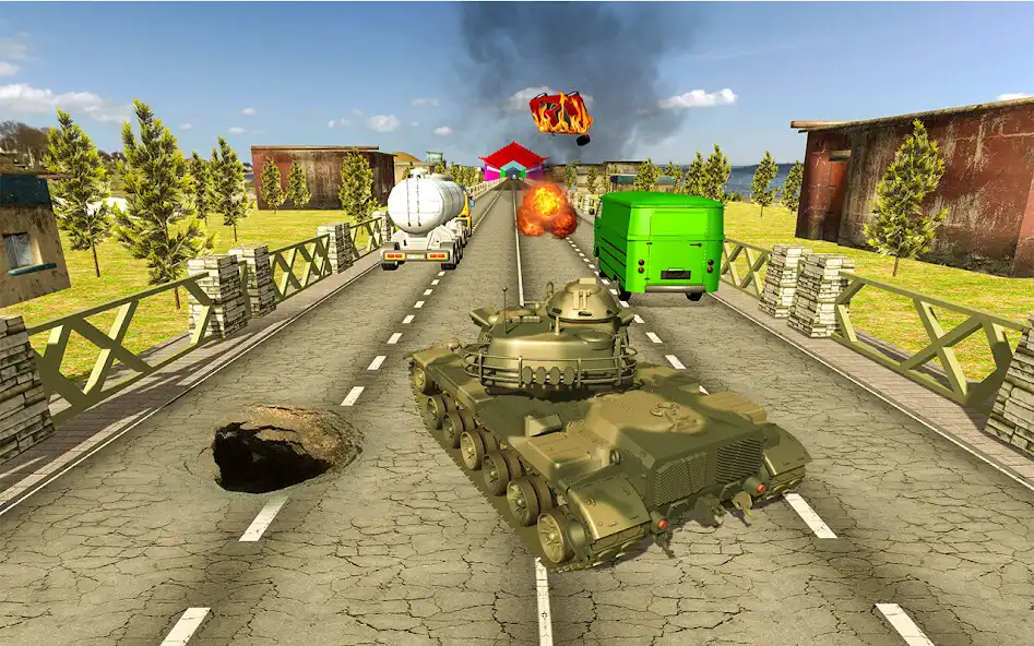 Play Tank Traffic Racing War  and enjoy Tank Traffic Racing War with UptoPlay