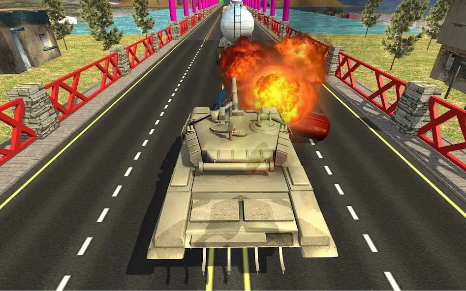 Play Tank Traffic Racing War as an online game Tank Traffic Racing War with UptoPlay