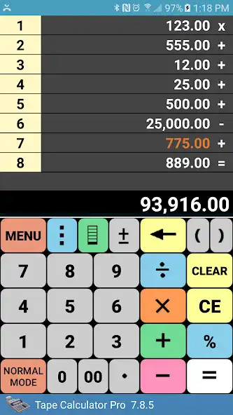 Play Tape Calculator Pro as an online game Tape Calculator Pro with UptoPlay