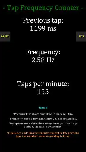 Play Tap Frequency Counter as an online game Tap Frequency Counter with UptoPlay