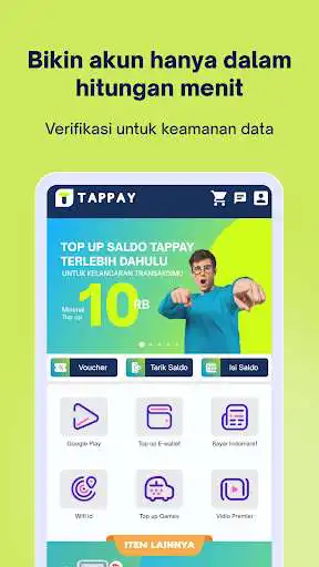 Play TAPPAY - Top up Game, Pulsa dan Kuota Internet as an online game TAPPAY - Top up Game, Pulsa dan Kuota Internet with UptoPlay