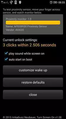 Play Tap Screen Wake Up
