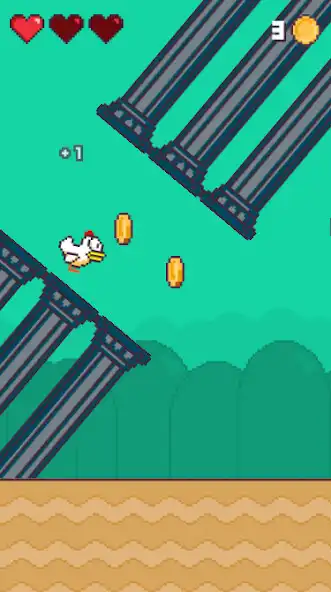 Play Tap the Flappy: Chicken Bird as an online game Tap the Flappy: Chicken Bird with UptoPlay
