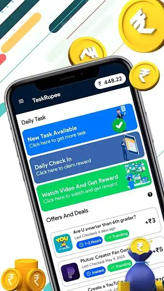 Play TaskRupee - Share And Earn as an online game TaskRupee - Share And Earn with UptoPlay