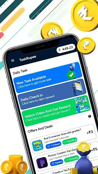 ຫຼິ້ນ TaskRupee - ແບ່ງປັນແລະສ້າງລາຍໄດ້ເປັນເກມອອນໄລນ໌ TaskRupee - ແບ່ງປັນແລະສ້າງລາຍໄດ້ດ້ວຍ UptoPlay