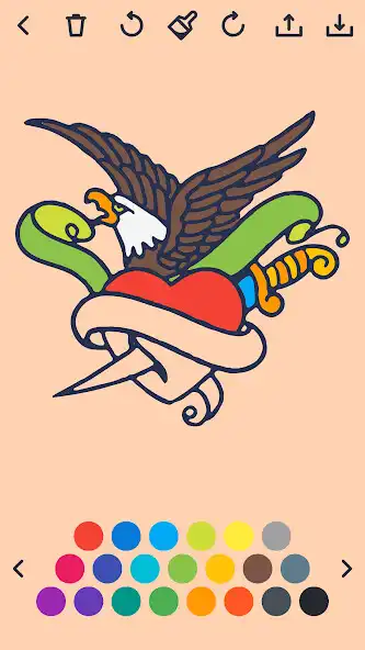 Play Tattoo Coloring Book as an online game Tattoo Coloring Book with UptoPlay