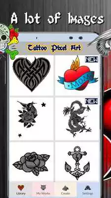 Play Tattoo Coloring : Color By Number-Pixel Art