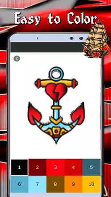 Play Tattoo Coloring : Color By Number-Pixel Art