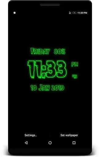 Play Tattoo Digital Clock Live Wallpaper