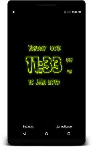 Play Tattoo Digital Clock Live Wallpaper