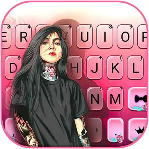 Play Tattoo Girl Keyboard Background APK