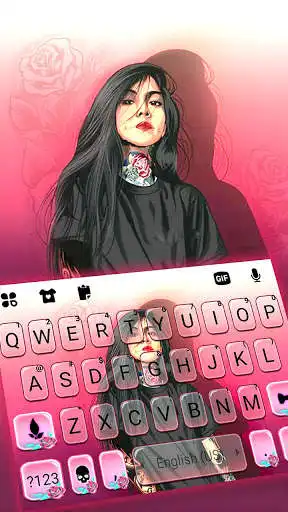 Play Tattoo Girl Keyboard Background  and enjoy Tattoo Girl Keyboard Background with UptoPlay
