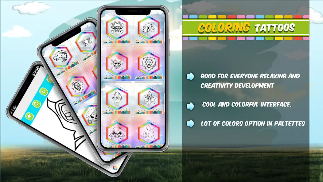 Play Tattoos Coloring Book as an online game Tattoos Coloring Book with UptoPlay