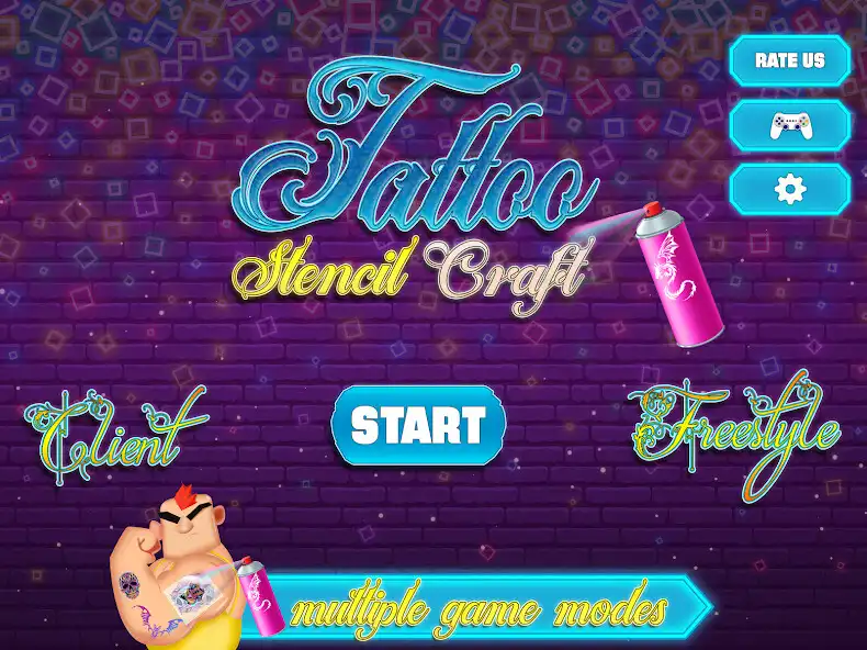 Play Tattoo Stencil Craft Spray Art  and enjoy Tattoo Stencil Craft Spray Art with UptoPlay