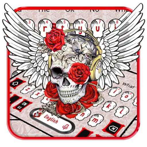 Play Tattoo Wing Skull Keyboard Theme APK