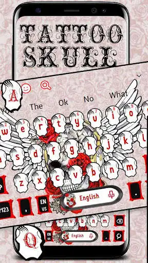 Play Tattoo Wing Skull Keyboard Theme  and enjoy Tattoo Wing Skull Keyboard Theme with UptoPlay