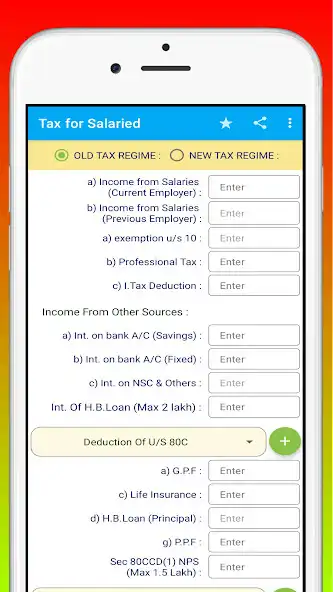 Play Tax Calculator for Salaried  and enjoy Tax Calculator for Salaried with UptoPlay