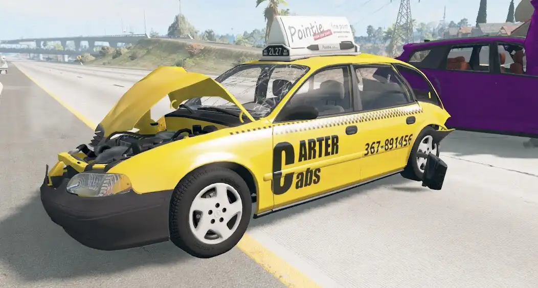 Play Taxi Crash Car Game Simulation as an online game Taxi Crash Car Game Simulation with UptoPlay