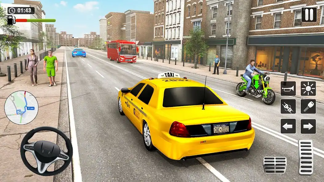 Play Taxi Driver 3D: City Taxi Game as an online game Taxi Driver 3D: City Taxi Game with UptoPlay