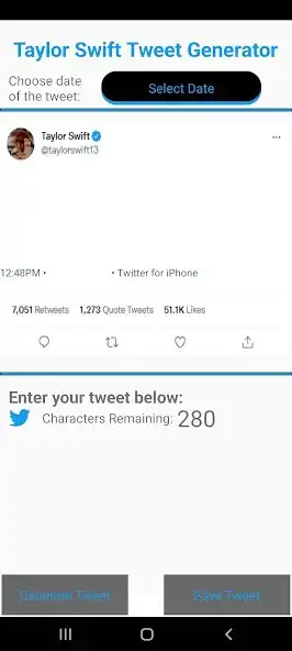 Play Taylor Swift Tweet Generator  and enjoy Taylor Swift Tweet Generator with UptoPlay