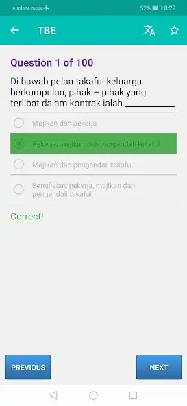 Play TBE - Takaful Basic Exam as an online game TBE - Takaful Basic Exam with UptoPlay