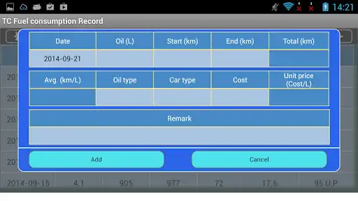 Play APK TC Fuel consumption Record  and enjoy TC Fuel consumption Record with UptoPlay com.towmschang.add_oil_record