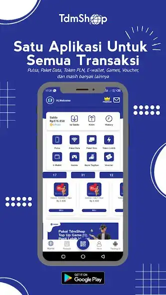 Play TdmShop: TopUp Games  E-Money  and enjoy TdmShop: TopUp Games  E-Money with UptoPlay