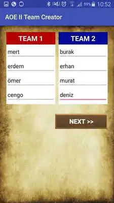 Play Team Creator for AOE